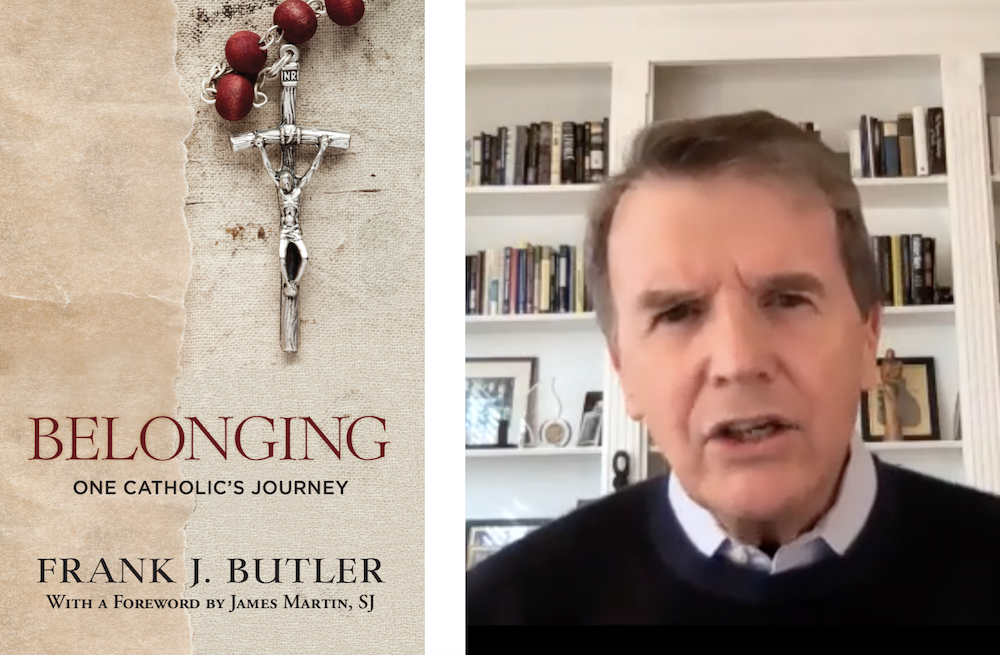Frank Butler, right, talks about his book, "Belonging," in a Zoom call with Tom Fox. (Orbis, NCR screenshot) Frank Butler, right, talks about his book, "Belonging," in a Zoom call with Tom Fox. (Orbis, NCR screenshot)